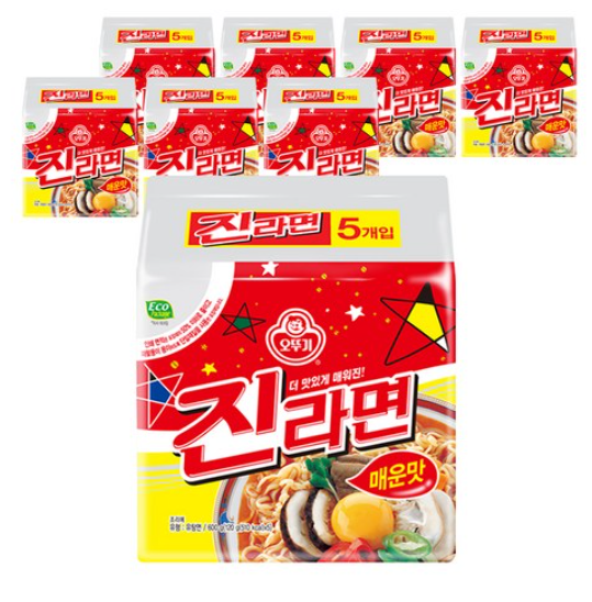 오뚜기 진라면 매운맛 120g, 40개